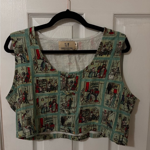 Fashion Brand Company Sex House Linen Crop Tank - Picture 6 of 6